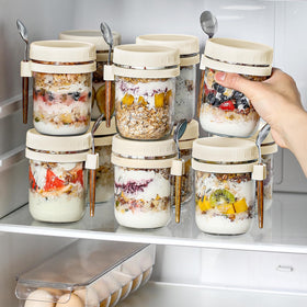 LANDNEOO versatile jars suitable for breakfast prep, snacks, and beverages.