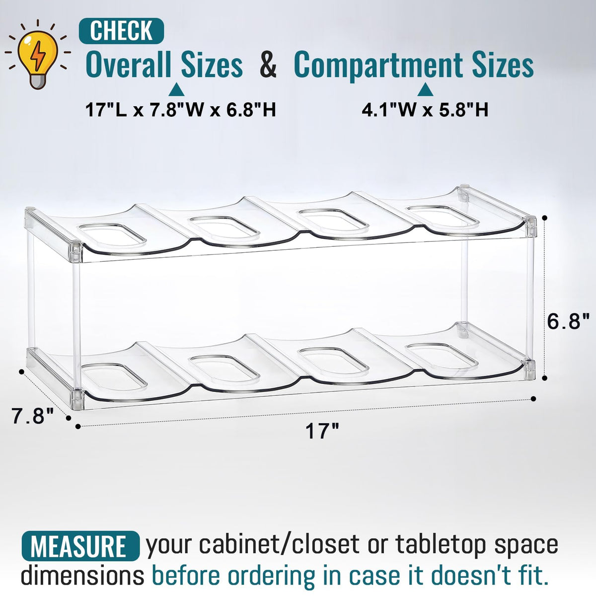 LANDNEOO versatile pantry or countertop storage for drinks