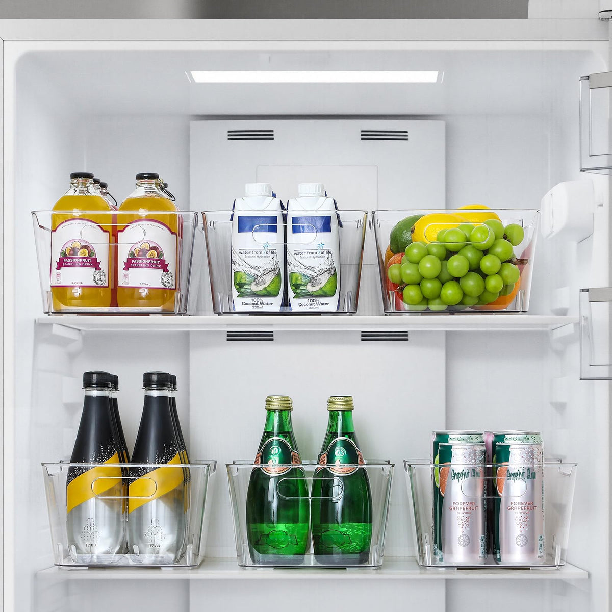LANDNEOO pantry storage bins provide clear view for snacks.