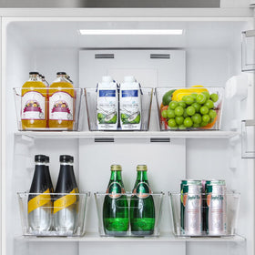 LANDNEOO pantry storage bins provide clear view for snacks.