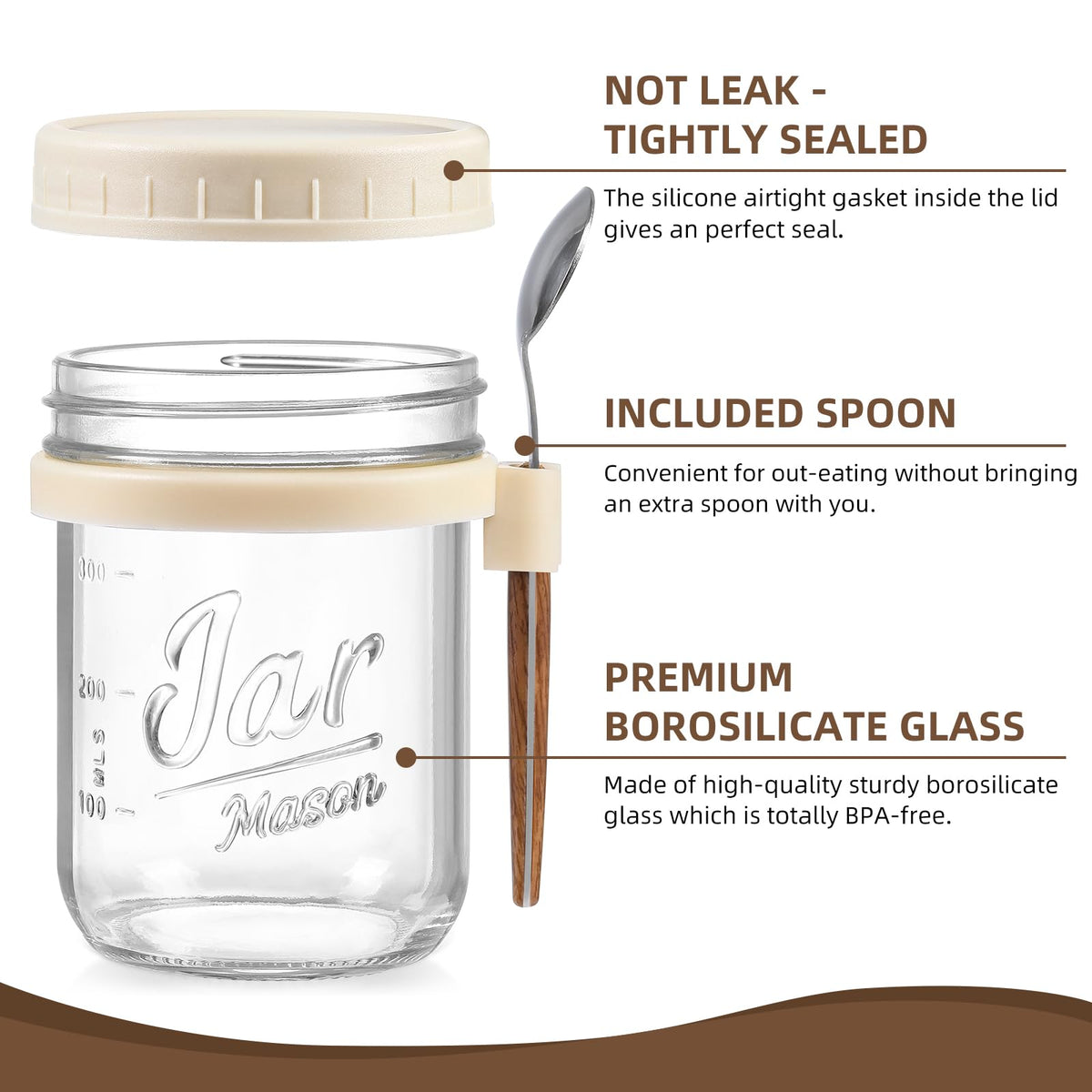 LANDNEOO silicone spoon holder and stainless steel spoon for on-the-go use.