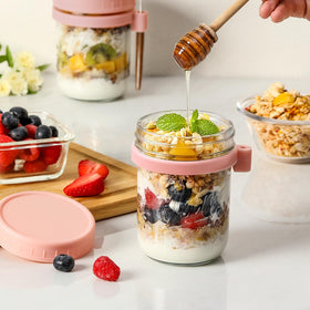 LANDNEOO silicone spoon holder with stainless steel spoon for on-the-go use.