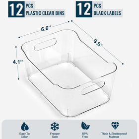 LANDNEOO SoHo clear bin with handles for easy pulling