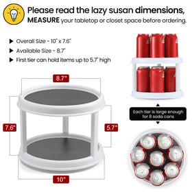 LANDNEOO spice organizer rotating rack 10in keeps jars within reach