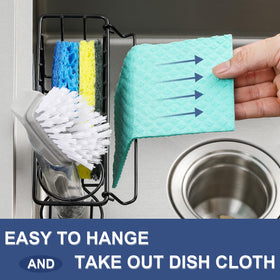 LANDNEOO sponge and brush organizer fits compact sinks and dries quickly