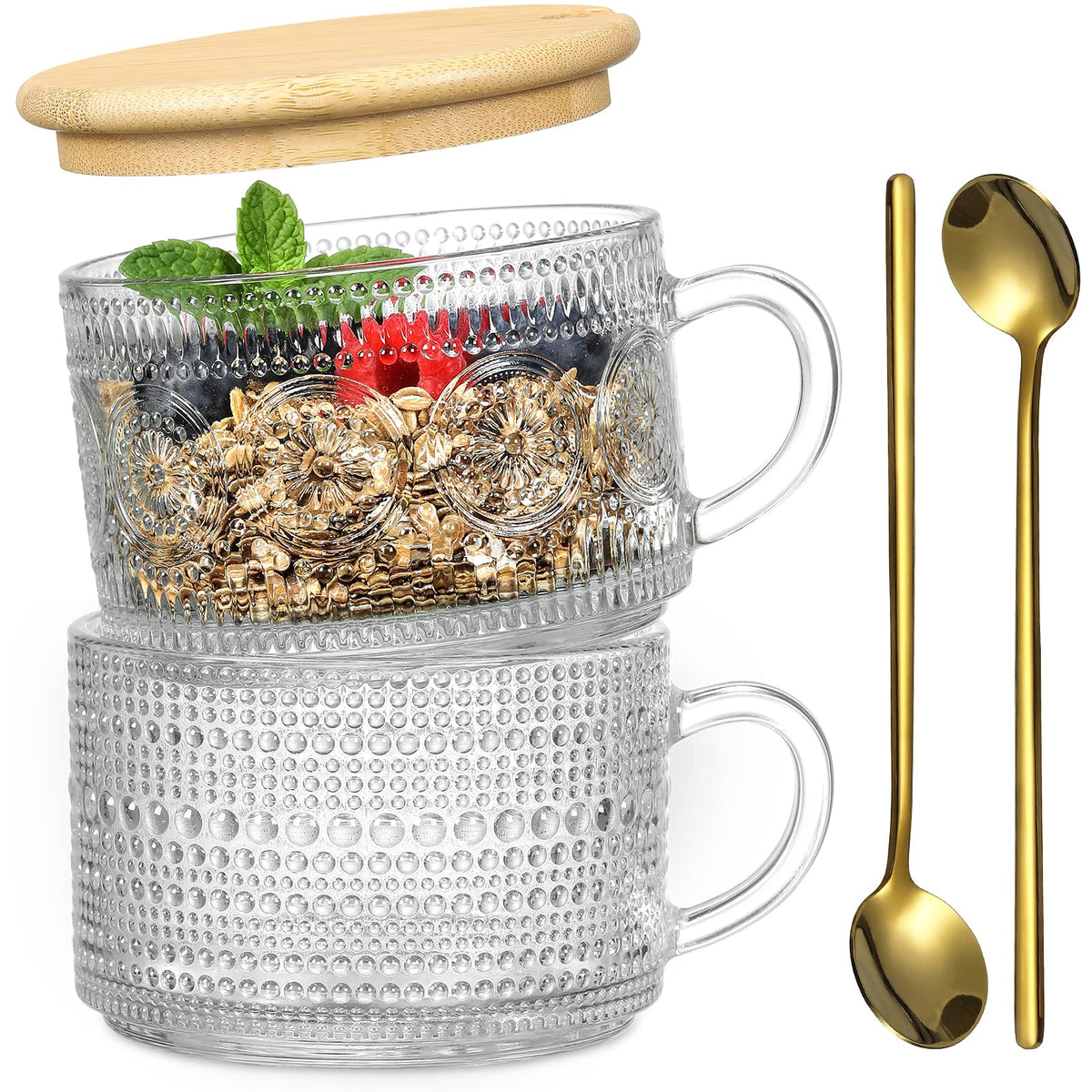 LANDNEOO sunflower embossed mug, 14oz capacity, ideal for a bright morning coffee ritual.