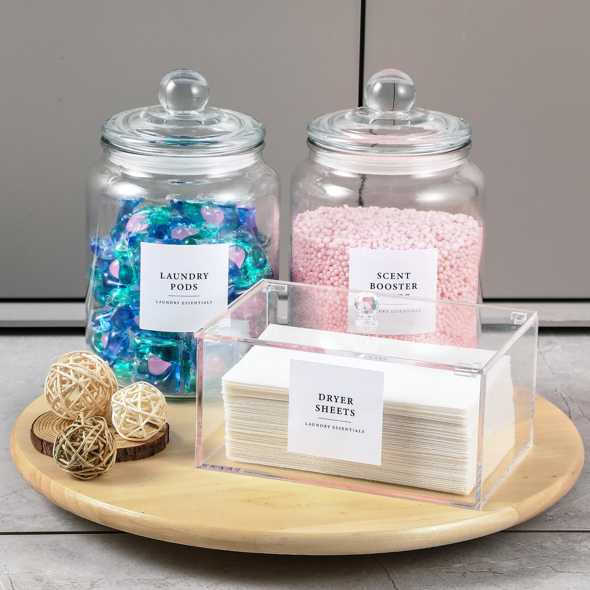 LANDNEOO white labels with text for clear container labeling