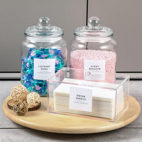 LANDNEOO white labels with text for clear container labeling