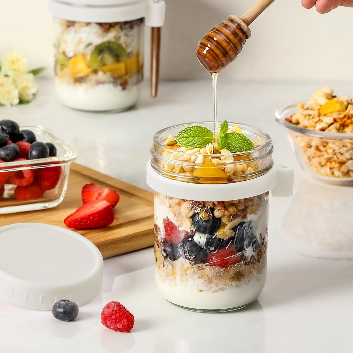 LANDNEOO wide-opening jar makes filling and cleaning effortless