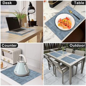 LANDVIEW set of six placemats provides coordinated protection for family meals and entertaining.