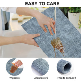 LANDVIEW placemats in blue are durable and water-resistant for everyday use.