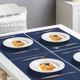 LANDVIEW placemats cotton-linen texture emphasizes natural feel