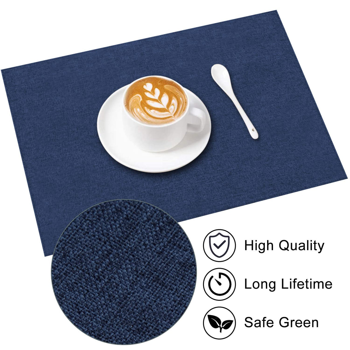 LANDVIEW placemats wrinkle-free after washing indicates low maintenance