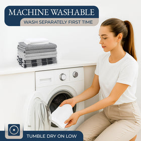Lane Linen indigo towels combine style with practical drying power