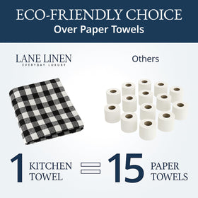 Lane Linen dish towels in use for quick kitchen cleanup.