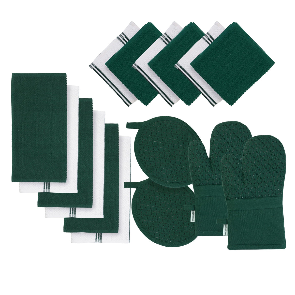 Lane Linen dish towels set 16pc for fast drying and cleanup