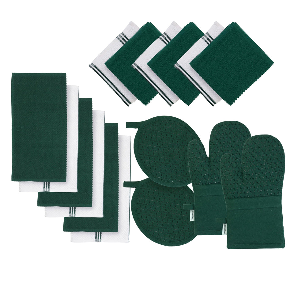 Lane Linen dish towels set 16pc for fast drying and cleanup