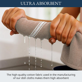 Lane Linen dishcloths with high absorbency for spills and wiping.
