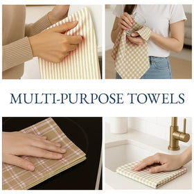 LANE LINEN gift-ready towels in beige suit home cooks and hosts
