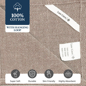 Lane Linen gift-set beige towels perfect for home cooks and hosts.