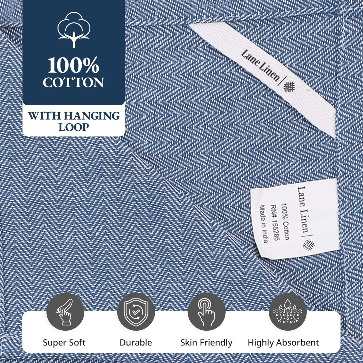 Lane Linen blue chambray set makes a practical housewarming gift.