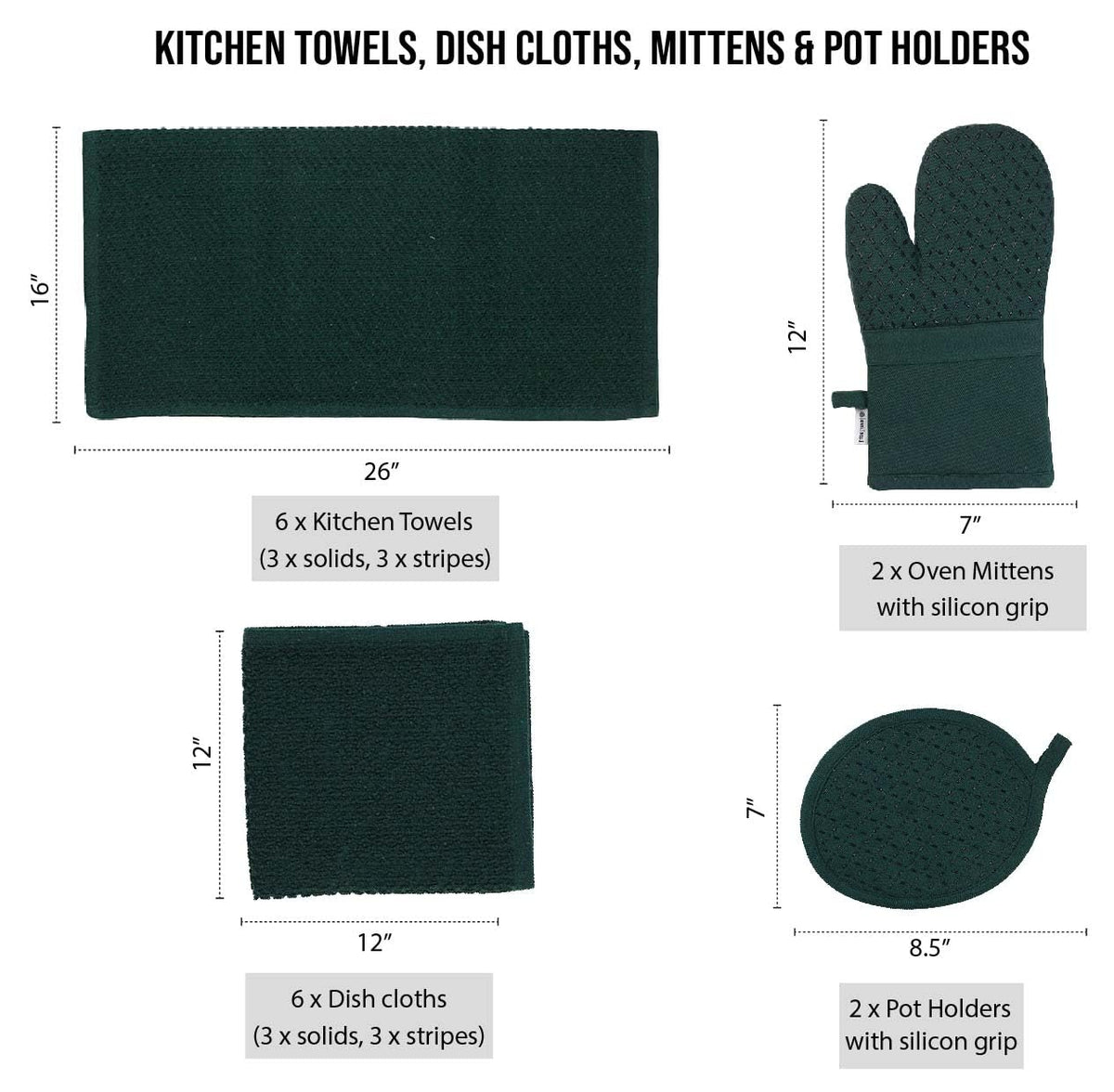 Lane Linen kitchen towels 16x26 ready for everyday drying