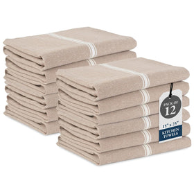 Lane Linen kitchen towels absorbent 14x25 beige for quick cleanups.