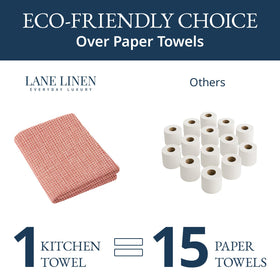 Lane Linen towel soaking up liquid efficiently during cleanup