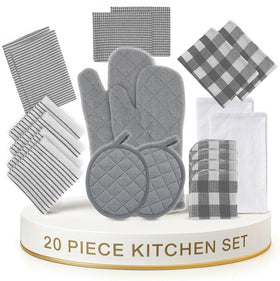 LANE LINEN flat-weave kitchen towels for streak-free drying and quick absorption