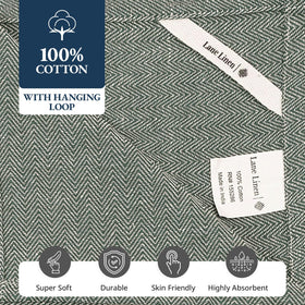 Lane Linen olive towels presented as a gift for organized kitchens