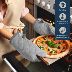 LANE LINEN oven mitts insulated up to 350°F for safe handling