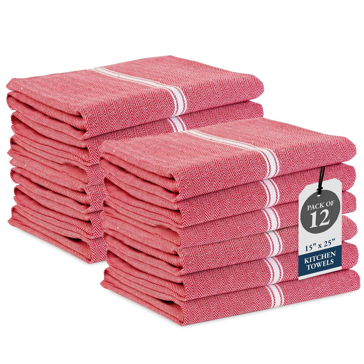 Lane Linen kitchen towels set shown on a bright counter for daily dish drying
