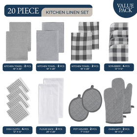 LANE LINEN terry dish cloths for heavy-duty scrubbing and plush cleaning