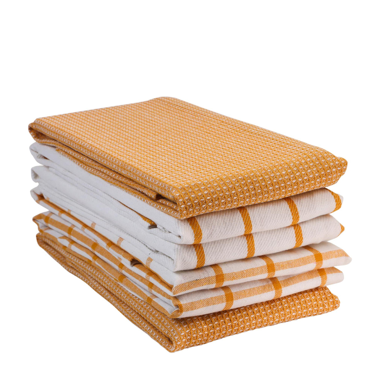 Lane Linen kitchen towel with yellow stripe design ideal for everyday use.