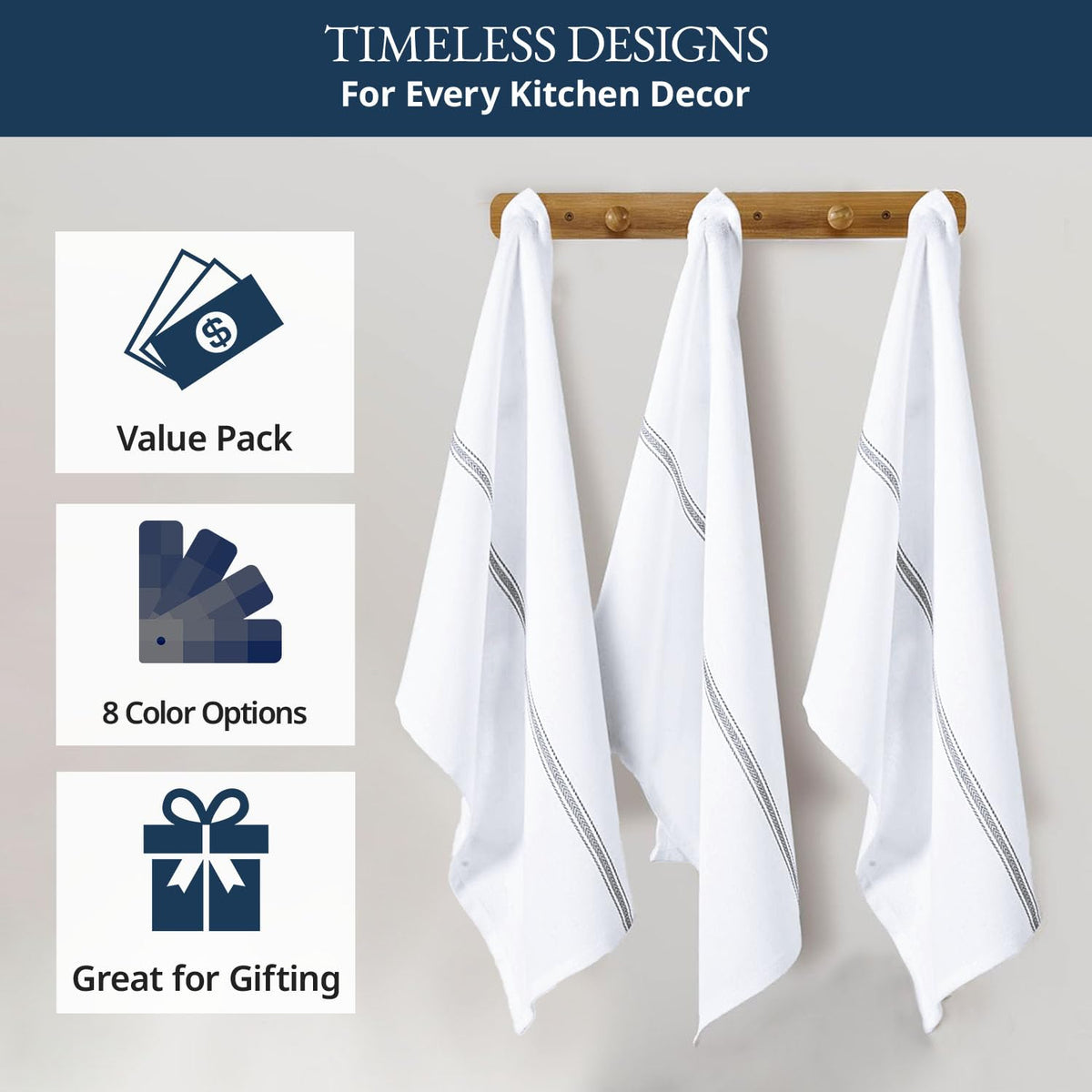 Lane Linen machine washable towels simplify care in busy kitchens.