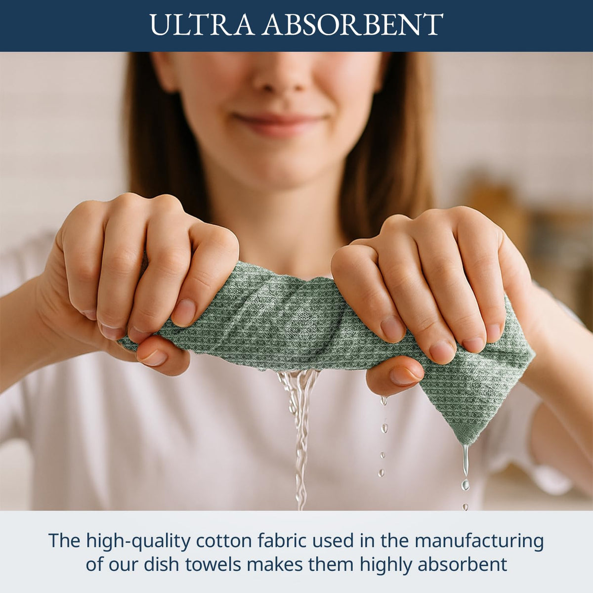 Lane Linen machine-washable kitchen towels stay soft after washes