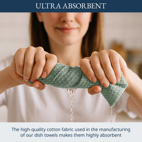 Lane Linen machine-washable kitchen towels stay soft after washes