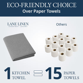 LANE LINEN machine washable towels grey for easy care