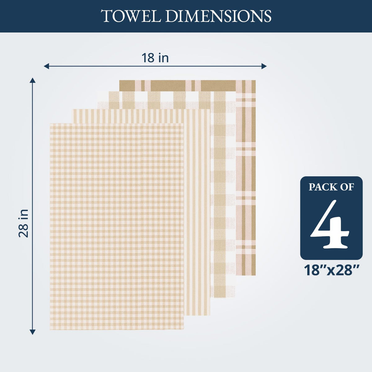 LANE LINEN multi-purpose towels in beige suited for dishes and hands