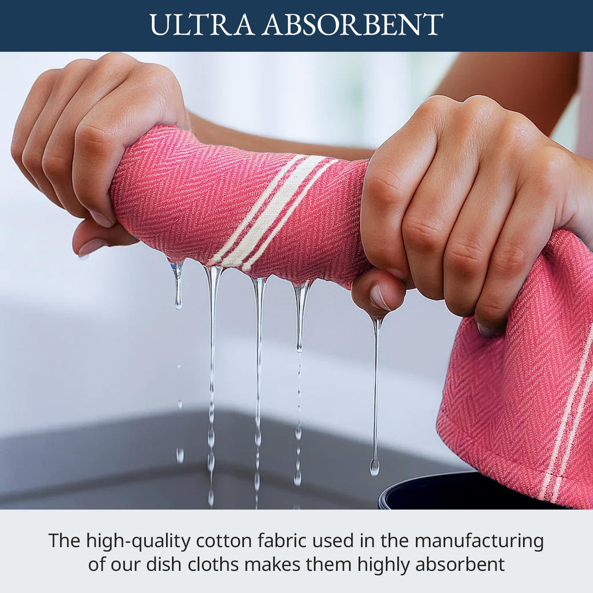 Lane Linen multi-purpose kitchen towels ready for dish or hand drying