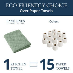 Lane Linen olive hand towels double as stylish kitchen cloths