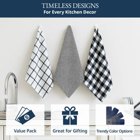 Lane Linen soft gray towels fit modern kitchen aesthetics.