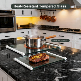LANGBOHOS Dishwasher-safe glass boards are easy to clean after use.
