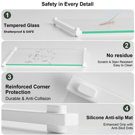 LANGBOHOS Non-Toxic Glass with scratch-resistant surface for hygienic prep.