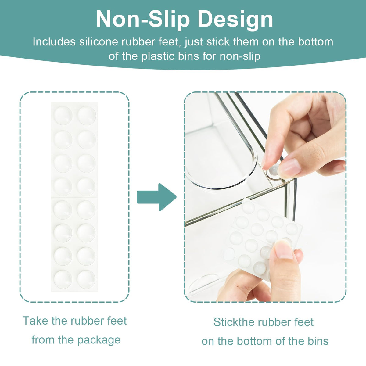 Clear acrylic design highlights contents and organization.