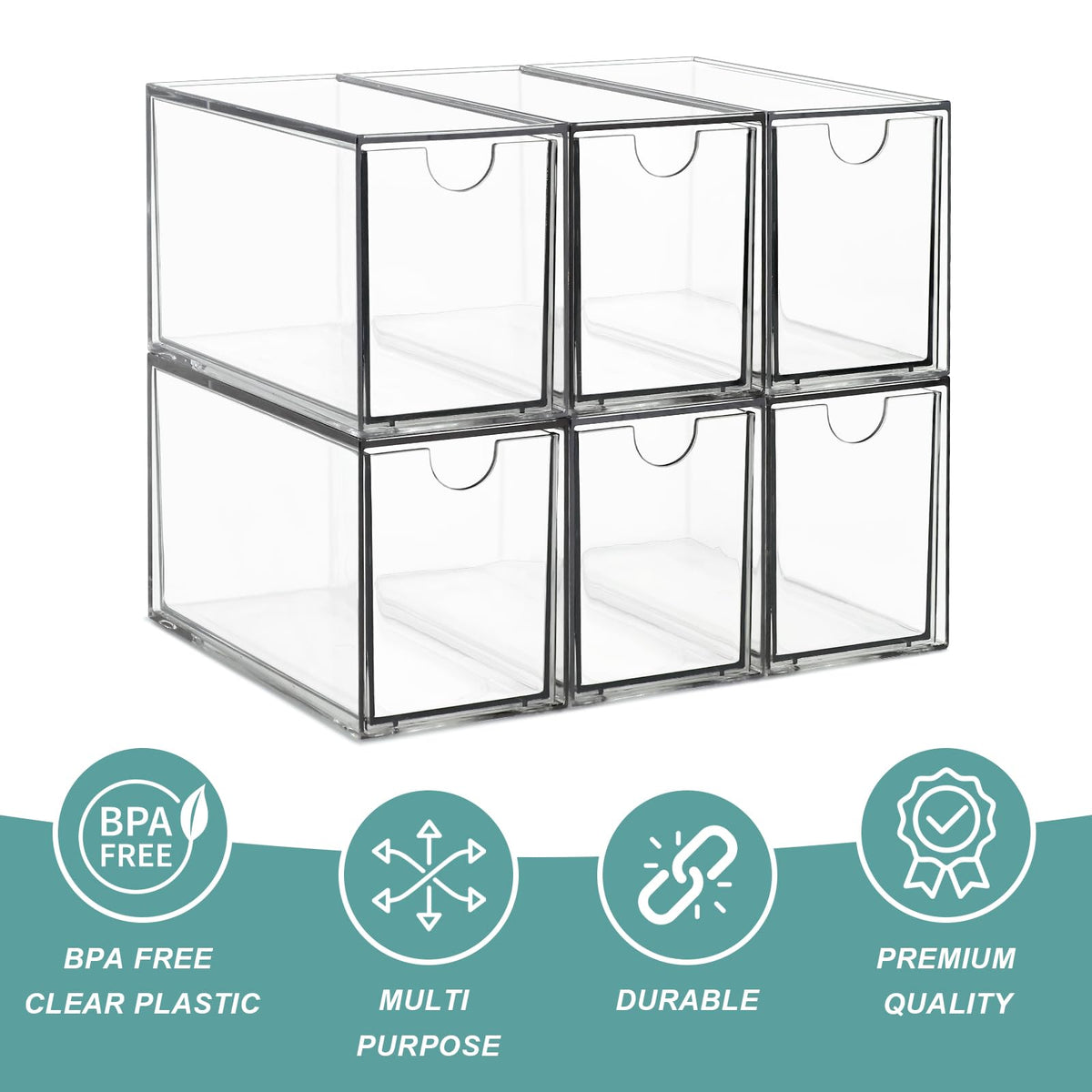 LANLISA non-slip base keeps drawers stable during use.