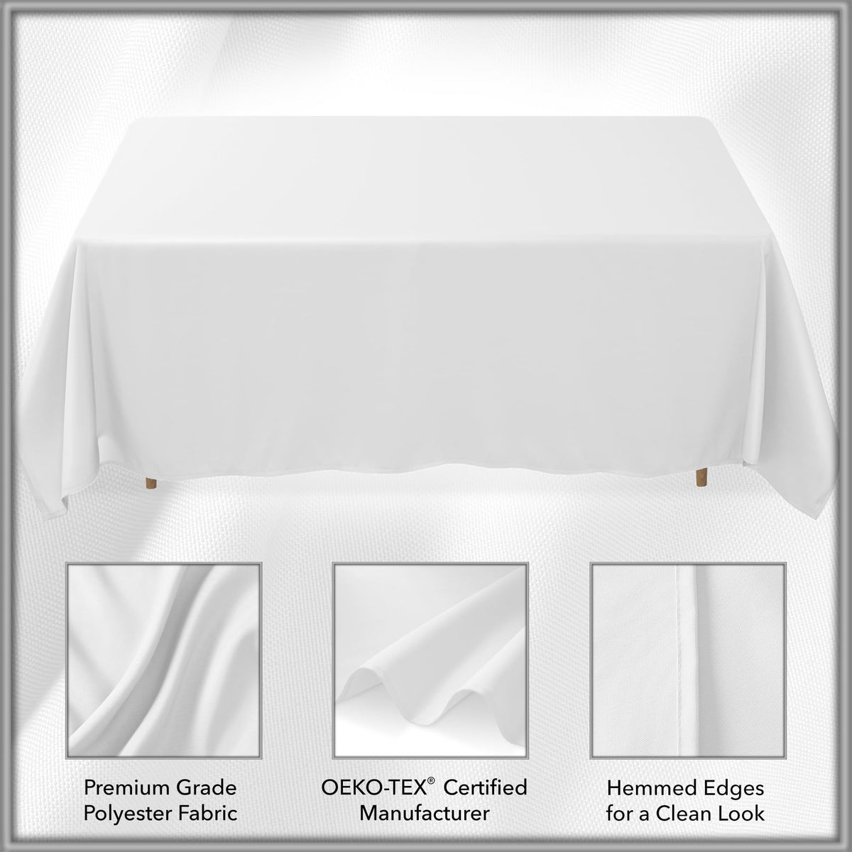 Lann's Linens stain resistance maintains a neat table between courses.
