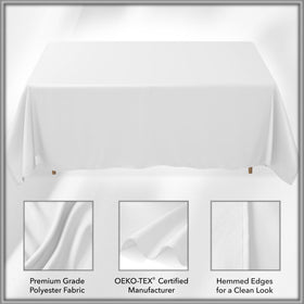Lann's Linens stain resistance maintains a neat table between courses.