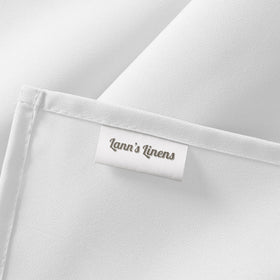 Lann's Linens wrinkle resistance keeps the setting tidy.