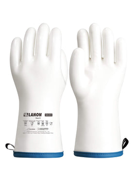 LANON liquid silicone gloves outer view for heat protection during cooking.